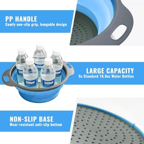 2 Pack Collapsible Silicone Colander - Image 5