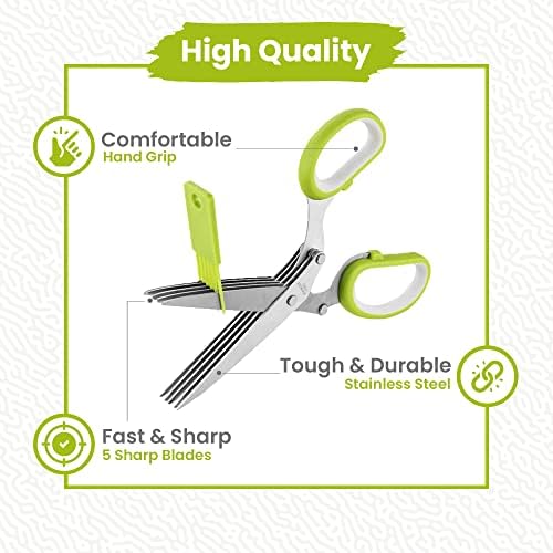 5-Blade Stainless Steel Herb Scissors - Image 3