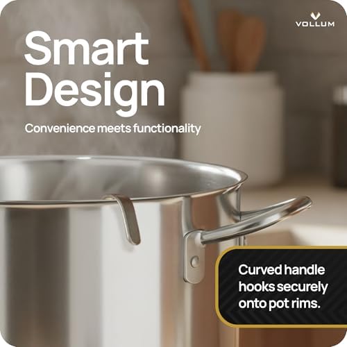 Vollum Stainless Steel Soup Ladle – Heavy Duty One-Piece 16 oz - Image 4