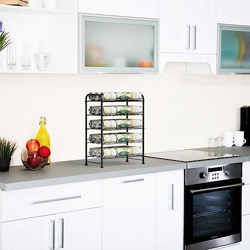 Water Bottle Organizer 5 Tier FreeStanding Water Bottle Storage Rack Metal - Image 6