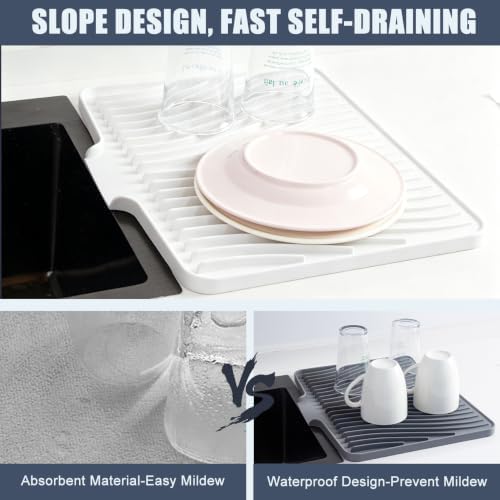 Silicone Dish Drying Mat for Kitchen Counter - Image 5