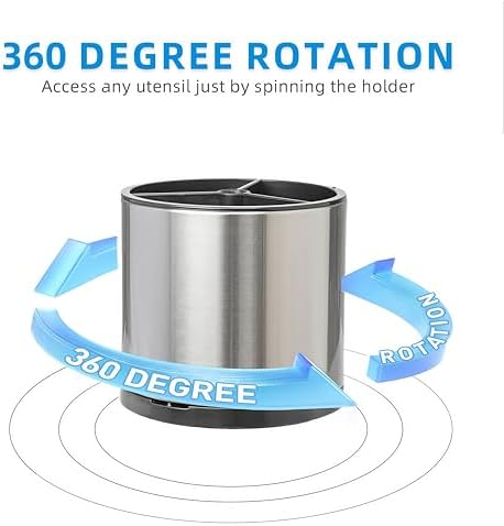 LIBODOUR Kitchen Utensil Holder, 360°Rotating - Image 5