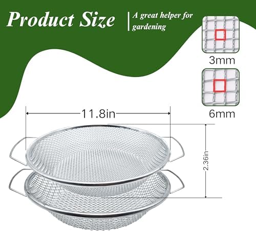 2PCS Soil Sifter for Gardening, Rock Sifter for 5gallon Bucket, Dirt Sifter - Image 2