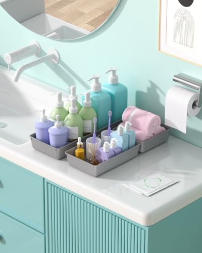 10 Pack Large Size Plastic Drawer Organizers Set, 3 Sizes Desk Drawer Organizer - Image 7