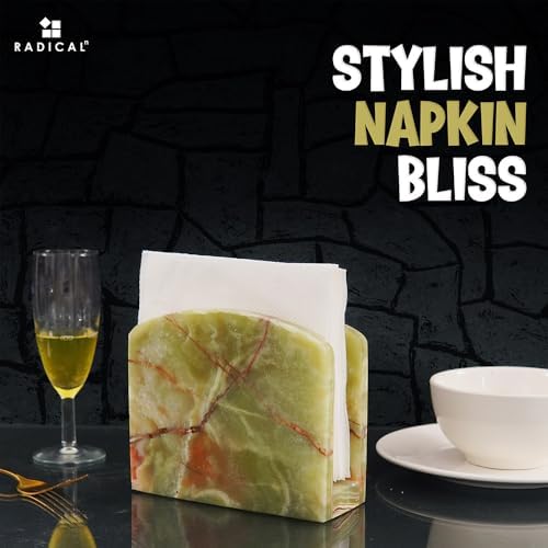 Radicaln Marble Napkin Holder for Table 6.5" Paper Napkin Dispenser Stand - Image 4