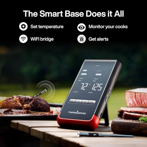 ThermoMaven WiFi Wireless Meat Thermometer, 2 Probes, Smart Base, 6 Sensors - Image 2