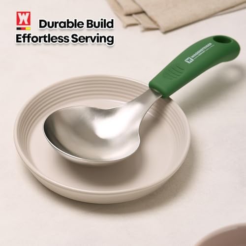 Short Stainless Steel Ladle 220mm – SUS304 Thick Deep Bowl Head - Image 2