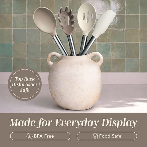 COOK WITH COLOR Silicone Cooking Utensils, Kitchen Utensil Set, Cooking Utensils - Image 2