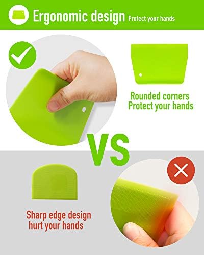 Dough Scraper Bowl Scraper ，Food safe Plastic Dough Cutter， Flexible Plastic - Image 5
