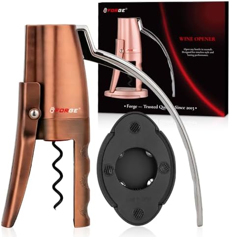 Forge Quality Compact Vertical Lever Corkscrew Wine Opener by Forge