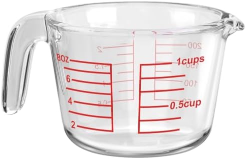 Glass Measuring Cup with V-Shaped Spout & Insulated Handle, 1 Cup by Unknown