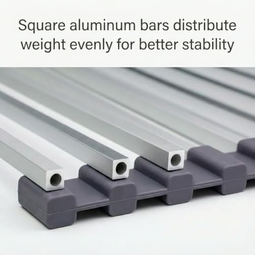 Medium Aluminum Roll Up Dish Drying Rack 17" x 13" - Image 5