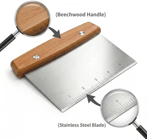 Dough Cutter, Kitchen Scraper, Food Scrapers, Bench Scraper Kitchen Tool - Image 6