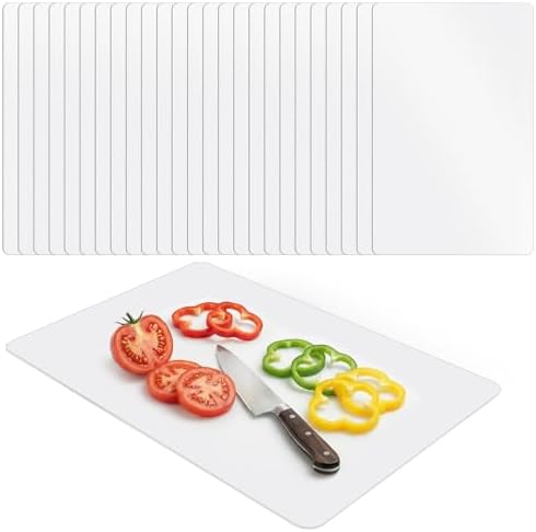 25 Pack Plastic Cutting Board Set, BPA-Free Dishwasher Safe Placemats Table Mats by Unknown
