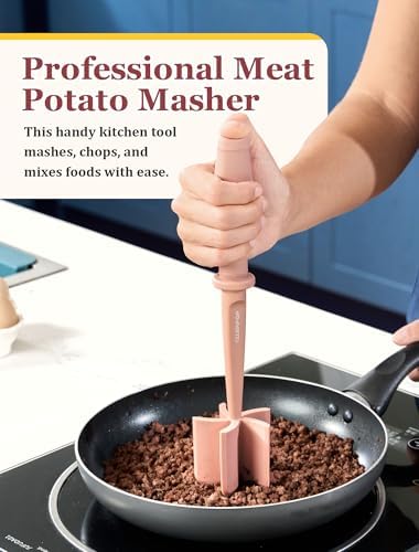 Nylon Hamburger Chopper, 5 Curve Blades Meat Masher Tool - Image 5