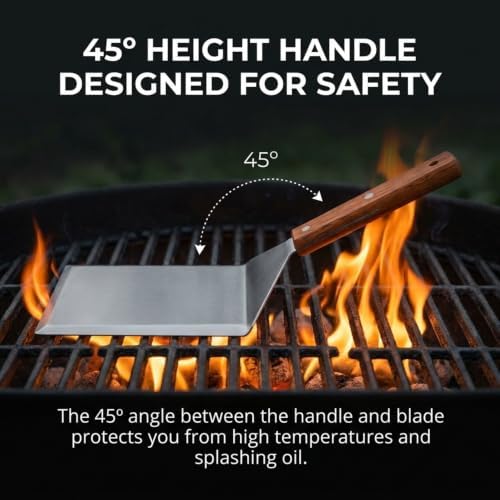 Extra Wide Spatula with Beveled Edges, Oversized Stainless-Steel Spatula with - Image 5