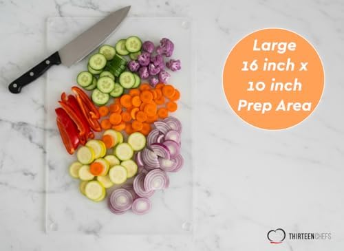 Large Acrylic Cutting Board, 16x10 Inch Non Slip Rubber Feet - Image 2