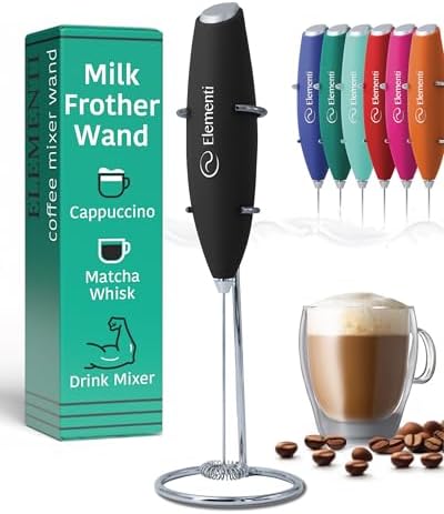 Milk Frother Wand & Electric Stirrer by Elementi