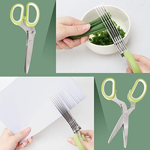 Luxiv Herb Scissors And Stripper Set, 5-Blade Stainless Steel Kitchen Tools - Image 6