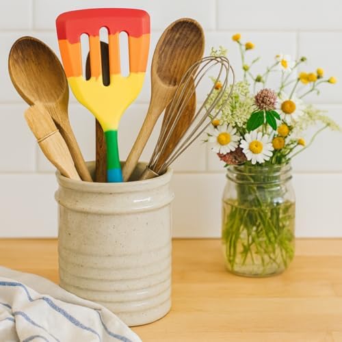 Cooking With Pride Non-Stick Slotted Turner, Heat-Safe Silicone With Iron Core - Image 4