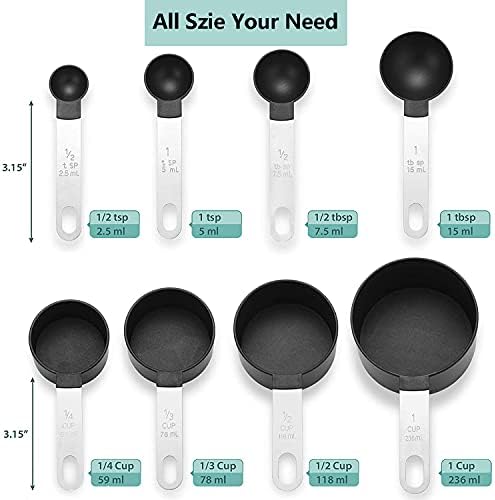 8 Pieces Measuring Cups and Spoons Set/Nesting Measuring Cups - Image 2