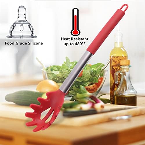 Silicone Pasta Fork, Spaghetti Spoon Kitchen High Heat Resistant Noodle Spoon - Image 4