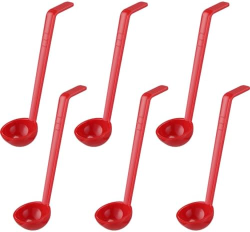 Tioncy 6 Pcs 1 Oz Small Ladle for Serving Sauce 8.07 Inches Plastic Mini Ladles by Tioncy