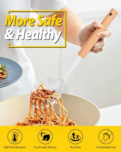 BUNDLEPRO Silicone Soup Ladle and Pasta Spoon Set - Image 3