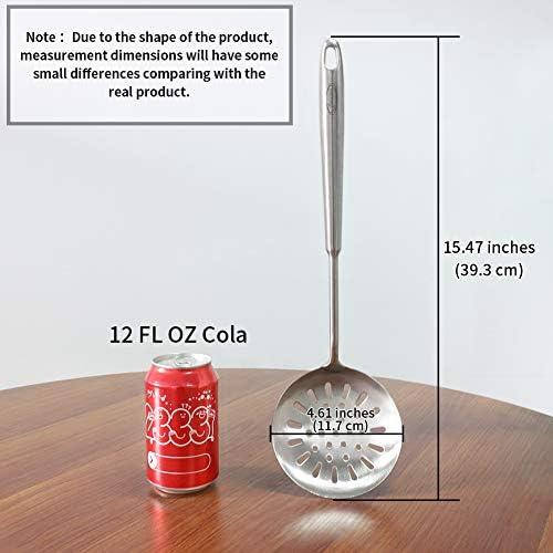 Newness Slotted Spoon, Durable 304 Stainless Steel Skimmer Spoon - Image 2