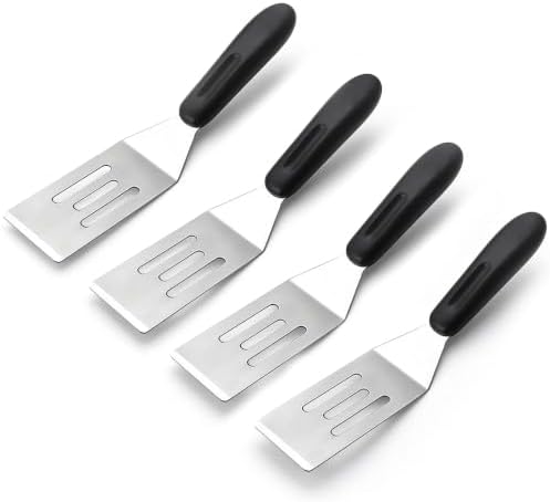 【4 Pack】Small Metal Spatula, Mini Spatula by Kunovo