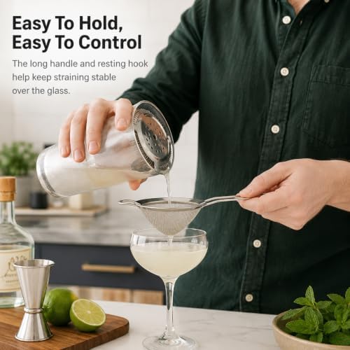 3 Pcs Fine Mesh Strainer, 3.35'' Stainless Steel Small Fine Mesh Strainer - Image 6