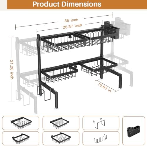 NestOrganix Over The Sink Dish Drying Rack, Dish Drying Rack - Image 2
