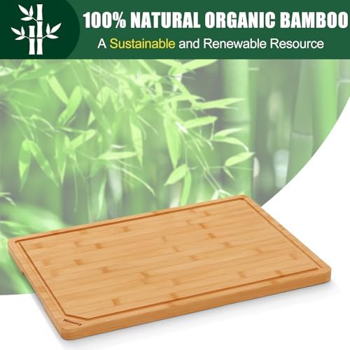 Homaxy 2XL Organic Bamboo Cutting Boards - Image 3