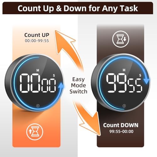 Digital Magnetic Kitchen Timer & Stopwatch - Image 6