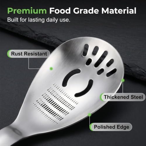 5-in-1 Stainless Steel Cooking Spoon, Egg Separator and Bottle Opener, Kitchen - Image 3
