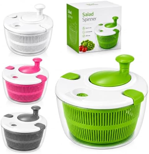 Salad Spinner, Lettuce Dryer & Vegetable Washer, Large Salad Spinner Bowl by Unknown