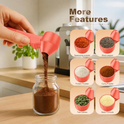 Coffee Scoop with Funnel for Ground Coffee & Protein Powder, 2 Tbsp - Image 6