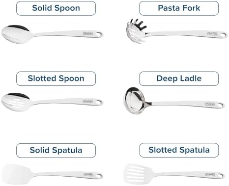 Viking Kitchen Utensils Set, 6 Piece Stainless Steel Cooking Utensil Set - Image 5