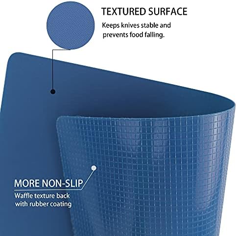 ZVP Flexible Plastic Cutting Board Set of 3 Gradient Color, Colorful Chopping - Image 2
