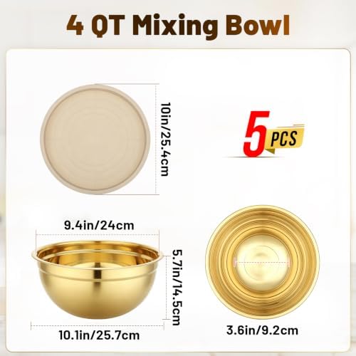 Beasea Stainless Steel Mixing Bowls - Image 2