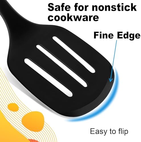 Heat Resistant Silicone Cooking Spatula and Spoon Set - Image 2