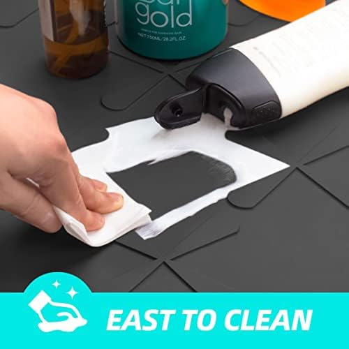 SIKADEER Waterproof Under Sink Mat 19" x 19" Silicone Mat Cabinet Protector - Image 6