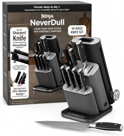 Ninja® NeverDull® 10-Pc German Steel Knife Set, NK32010BK1 by Unknown