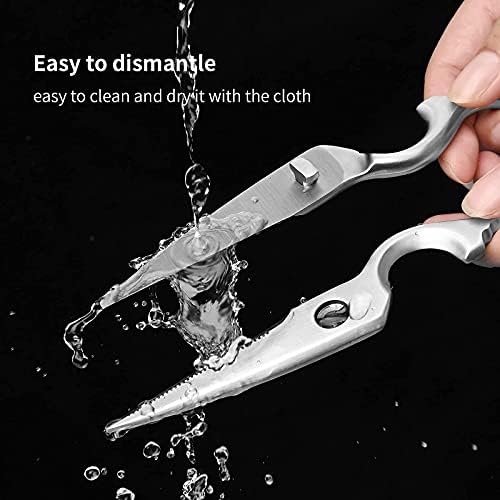 Detachable Kitchen Shears Full-Steel Forged Scissors Mirror-Polished Finish - Image 6