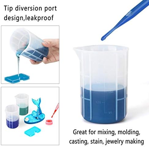 Gartful 300ml Large Silicone Measuring Cups, 10 oz Epoxy Resin Mixing Cups - Image 6