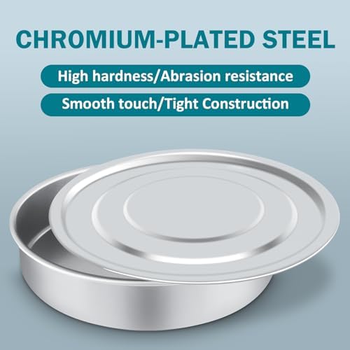 Lab Sieve Pan with Lid, Chromium-Plated Steel Test Sieves Pan, Analysis Sample - Image 3