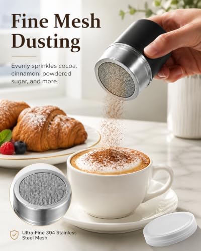 iplusmile 304 Stainless Steel Powdered Sugar Shaker - Image 3