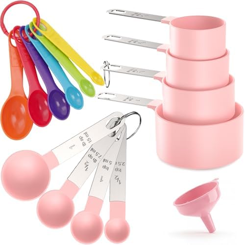 THLHKD 15 Pcs Measuring Cups and Spoons Set, Measuring Spoons Set by CreateHarmonyWithYourPet