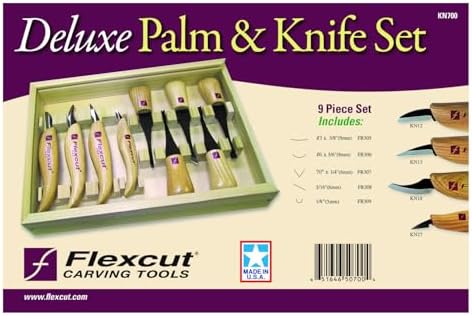 Flexcut Wood Carving Tools | Deluxe Palm & Knife Set | Includes 4 Carving - Image 4
