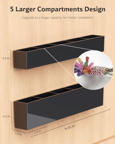 Acrylic Straw Holder for Cabinet Door, Adjustable Space-Saving Straw Organizer - Image 5